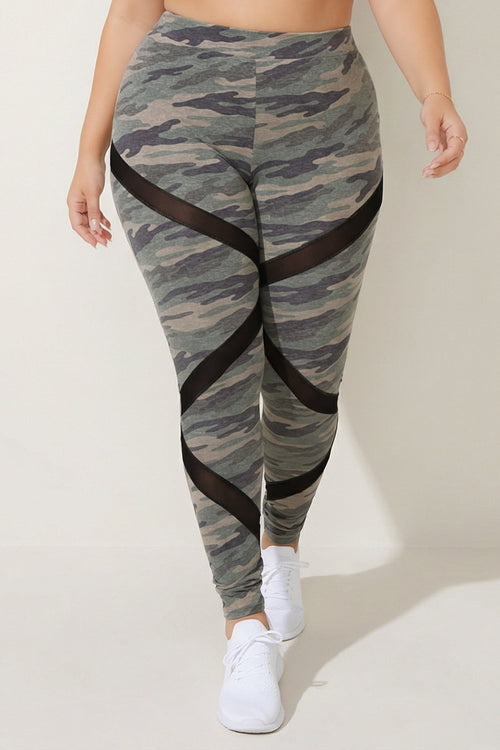 Plus Size Aura Z Leggings - Olive