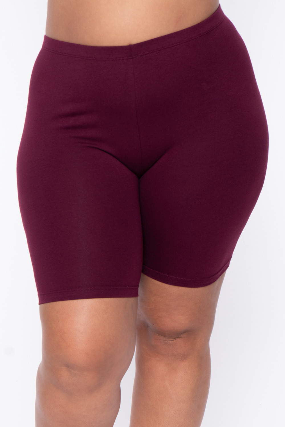 Plus Size Cirrus Bike Shorts - Burgundy