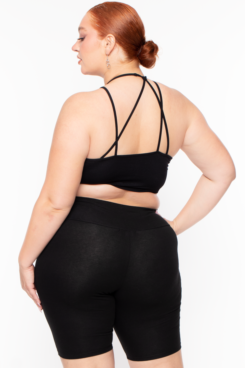 Plus Size Biker Short- Black
