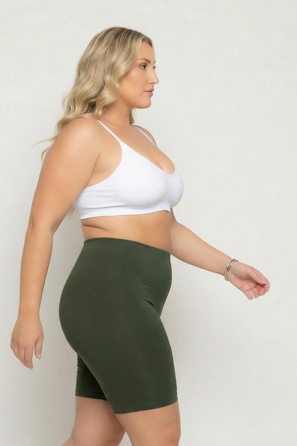 Plus Size Cirrus Bike Shorts - Olive