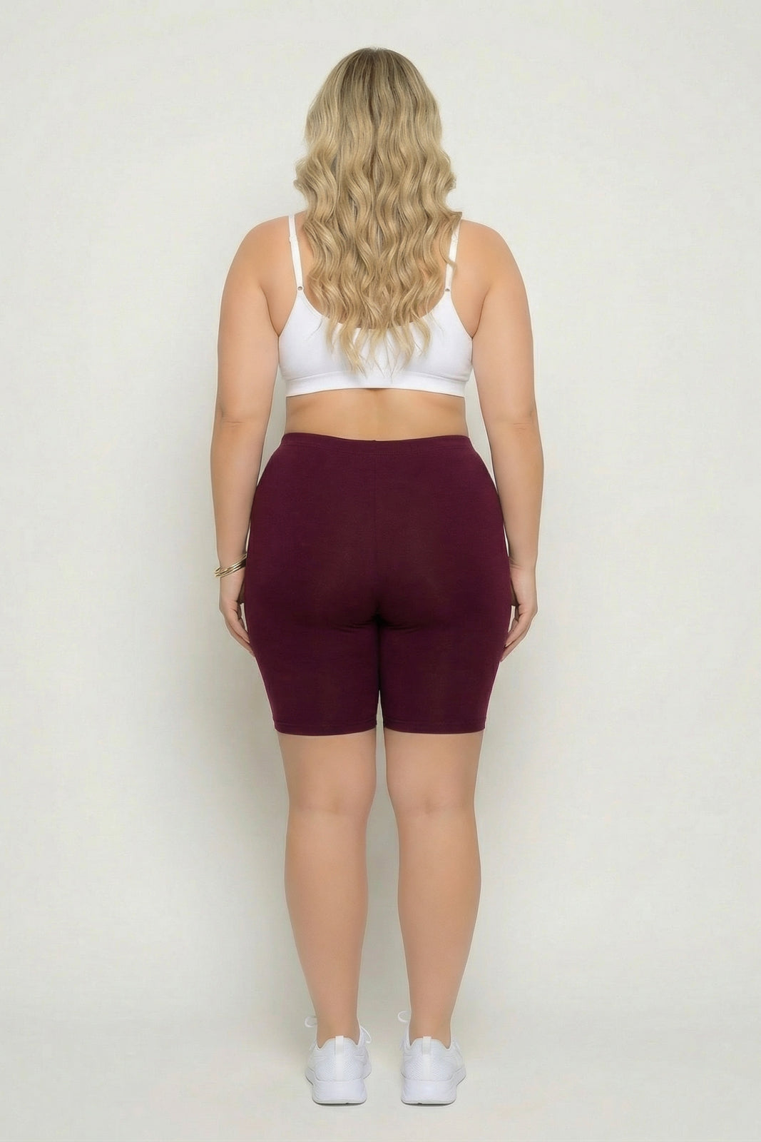 Plus Size Cirrus Bike Shorts - Burgundy