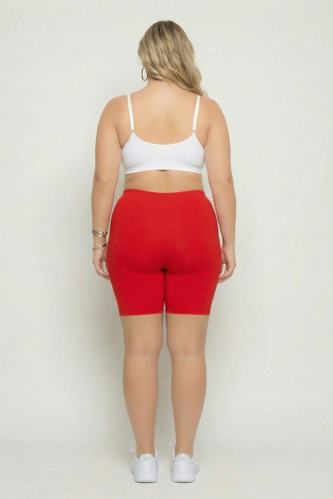 Plus Size Cirrus Bike Shorts - Red