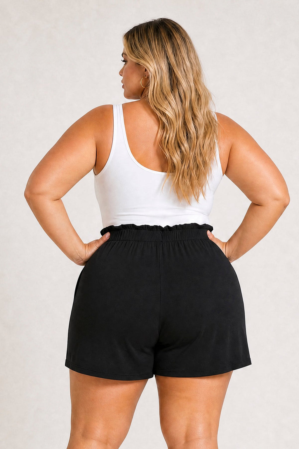 Plus Size Effortless Comfort Shorts - Black