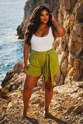 Plus Size Effortless Comfort Shorts - Green
