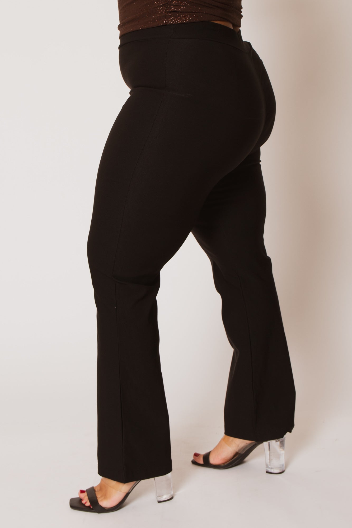 Plus Size Essential Curve Pants  - Black