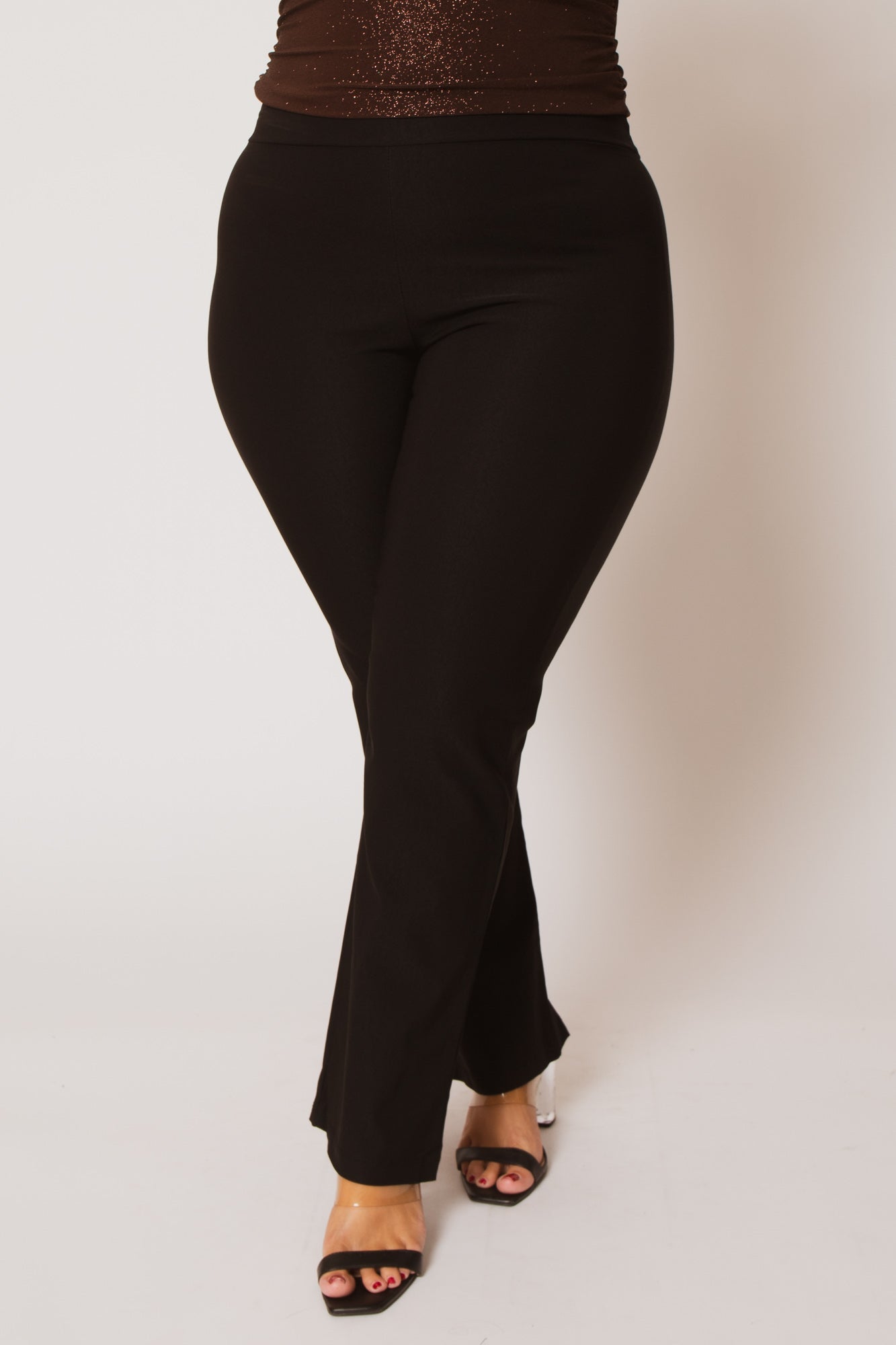 Plus Size Essential Curve Pants  - Black