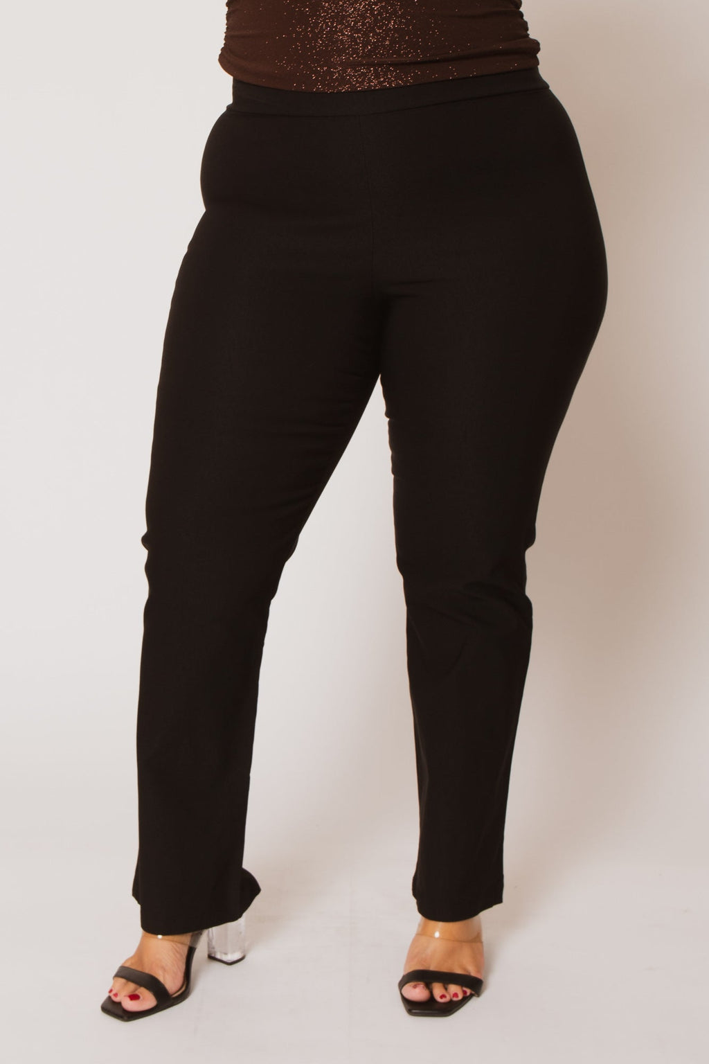 Plus Size Essential Curve Pants  - Black