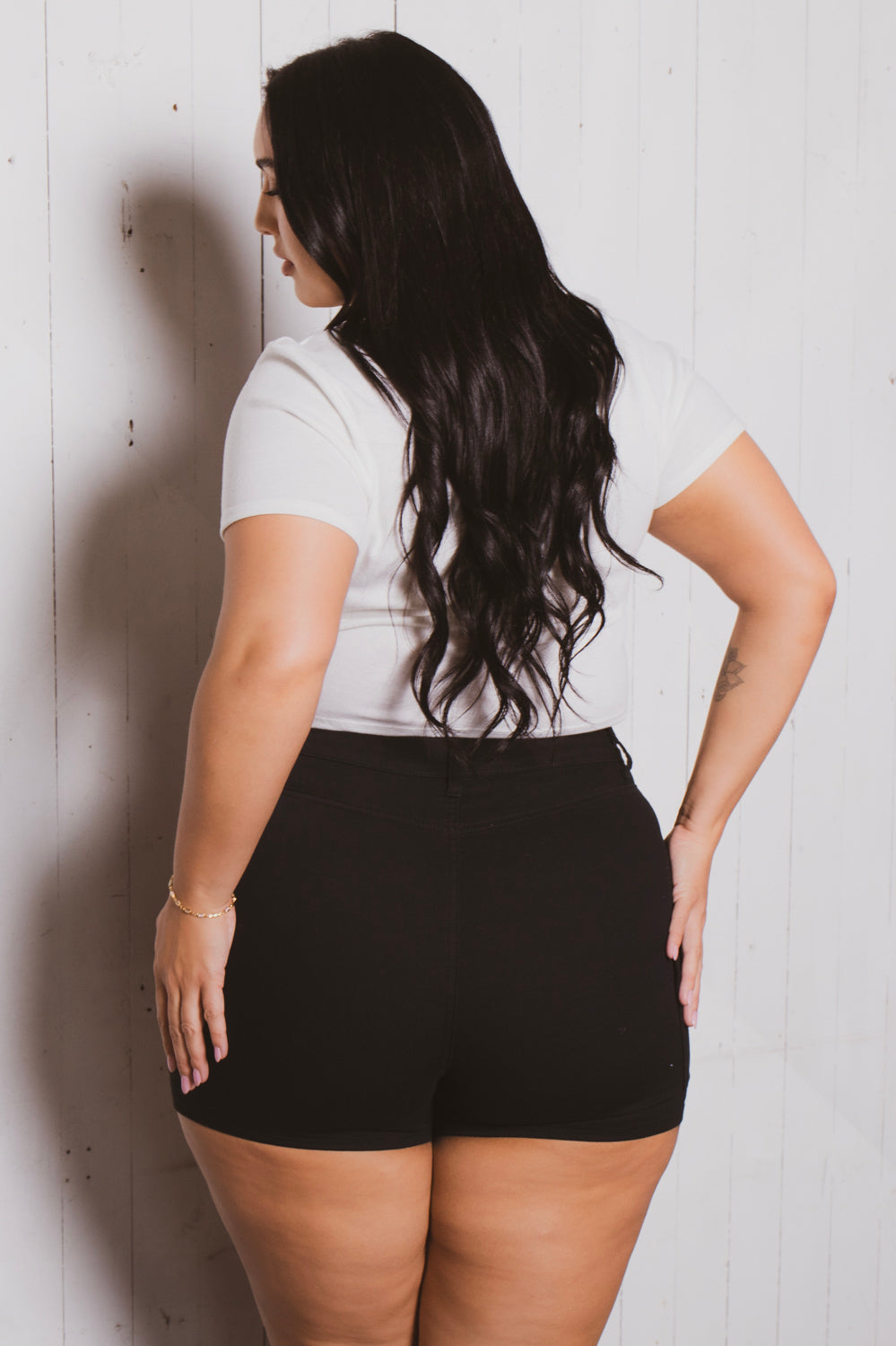 Plus Size Lena Cargo Short - Black