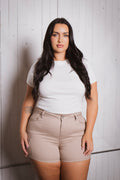 Plus Size Lena Cargo Short - Khaki