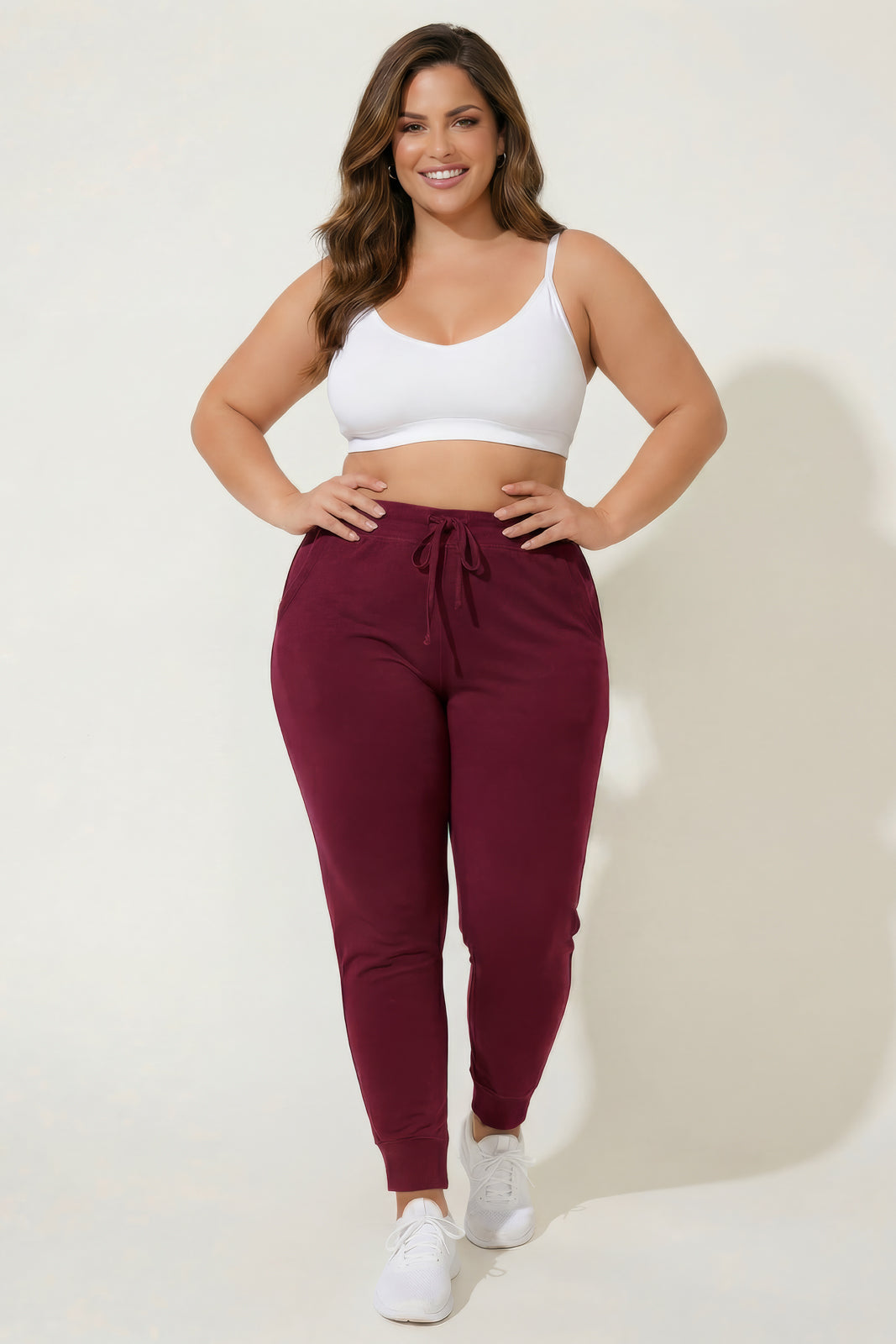 Plus Size Nimbus Jogger Pants  - Burgundy