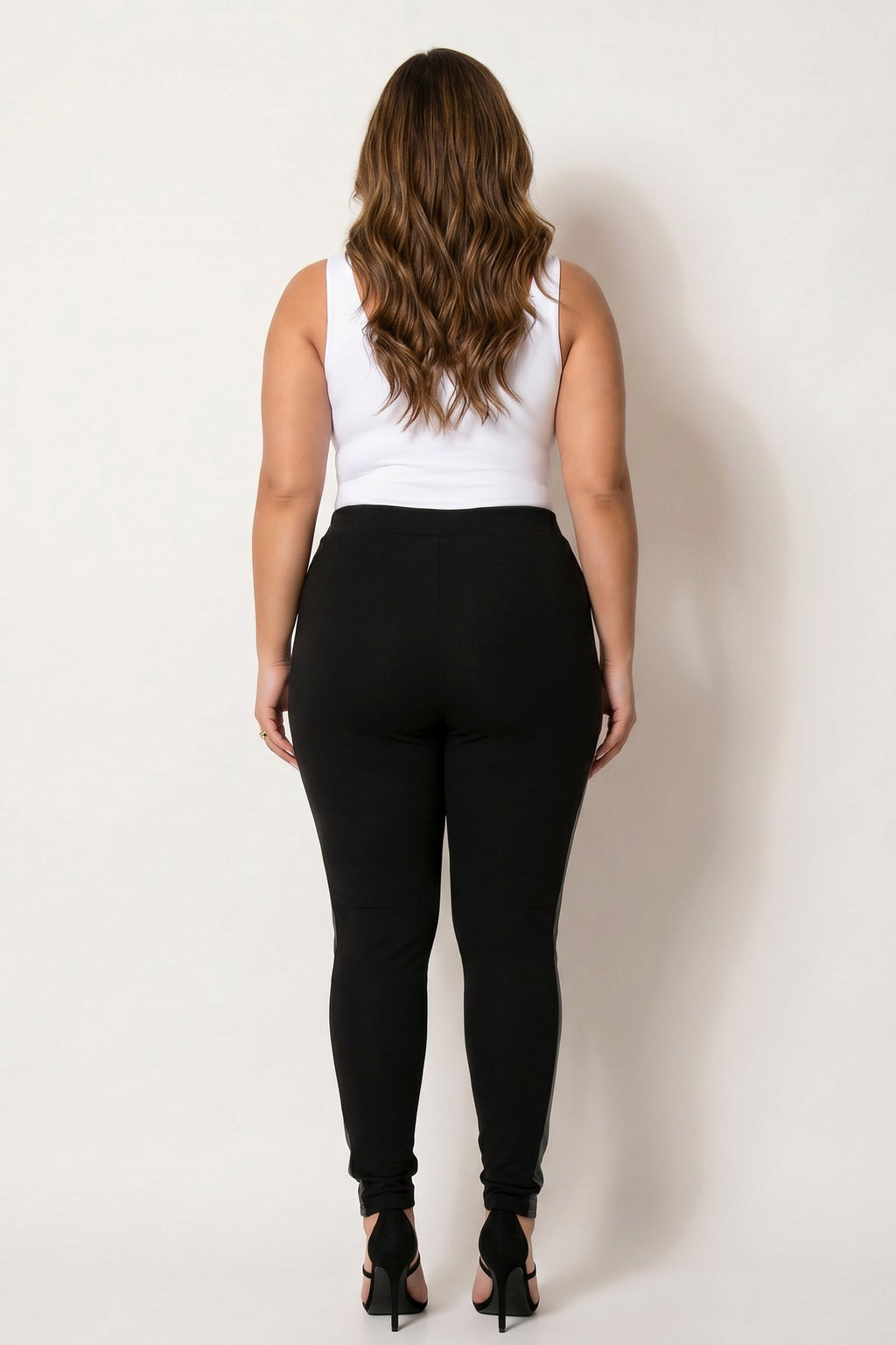 Plus Size Rebel Edge Moto Leggings - Black