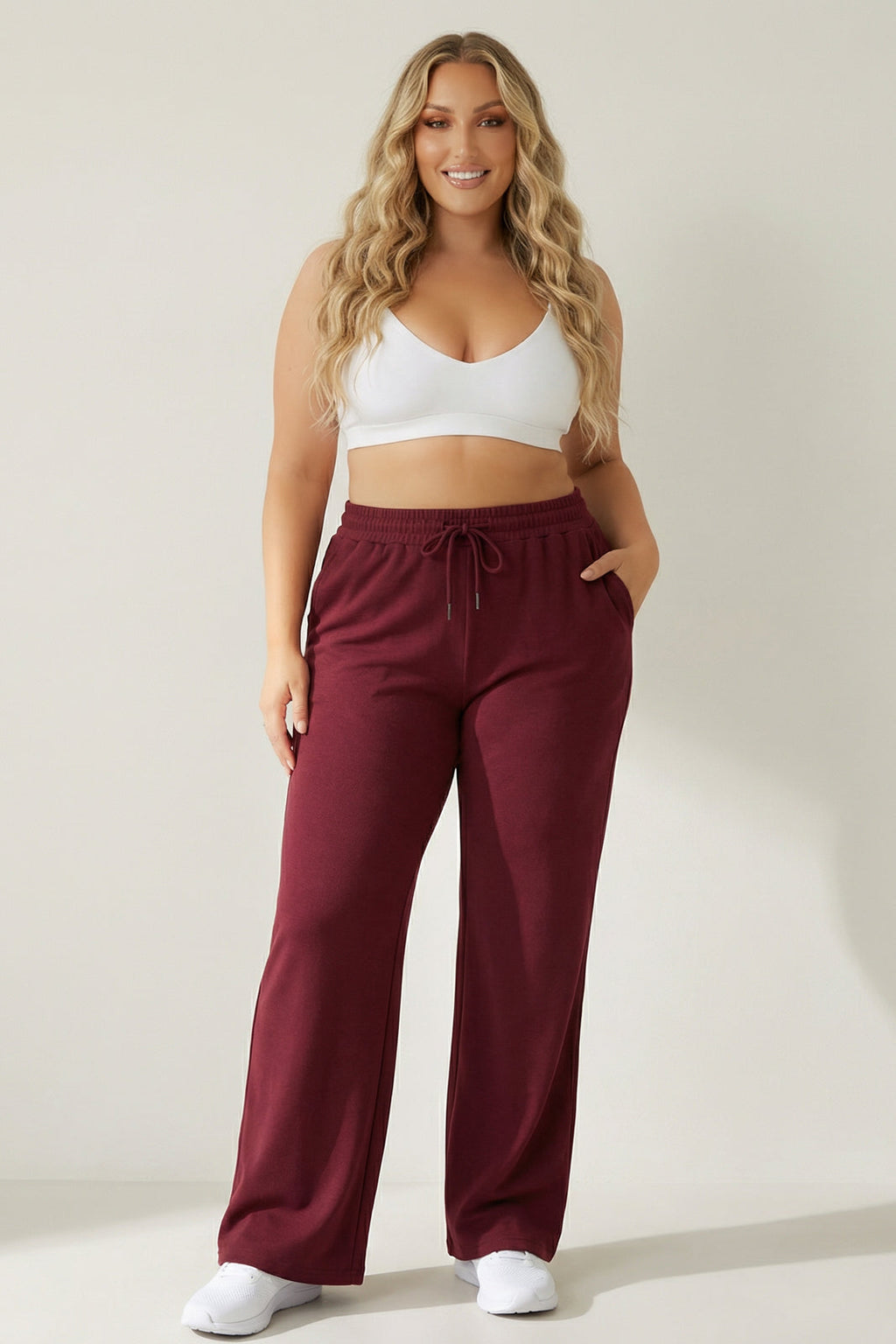 Plus Size Soft Stratus Ease Jogger - Burgundy