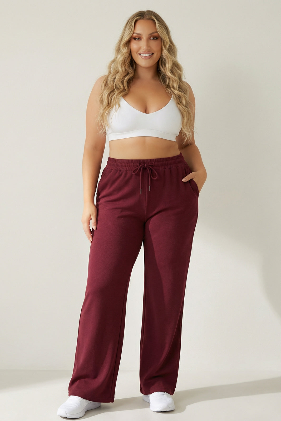Plus Size Soft Stratus Ease Jogger - Burgundy