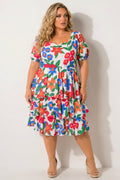 Plus Size Amalia Floral Tiered Dress - Ivory