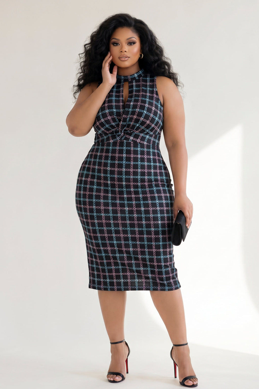 Plus Size Ameri Bodycon Dress - Black