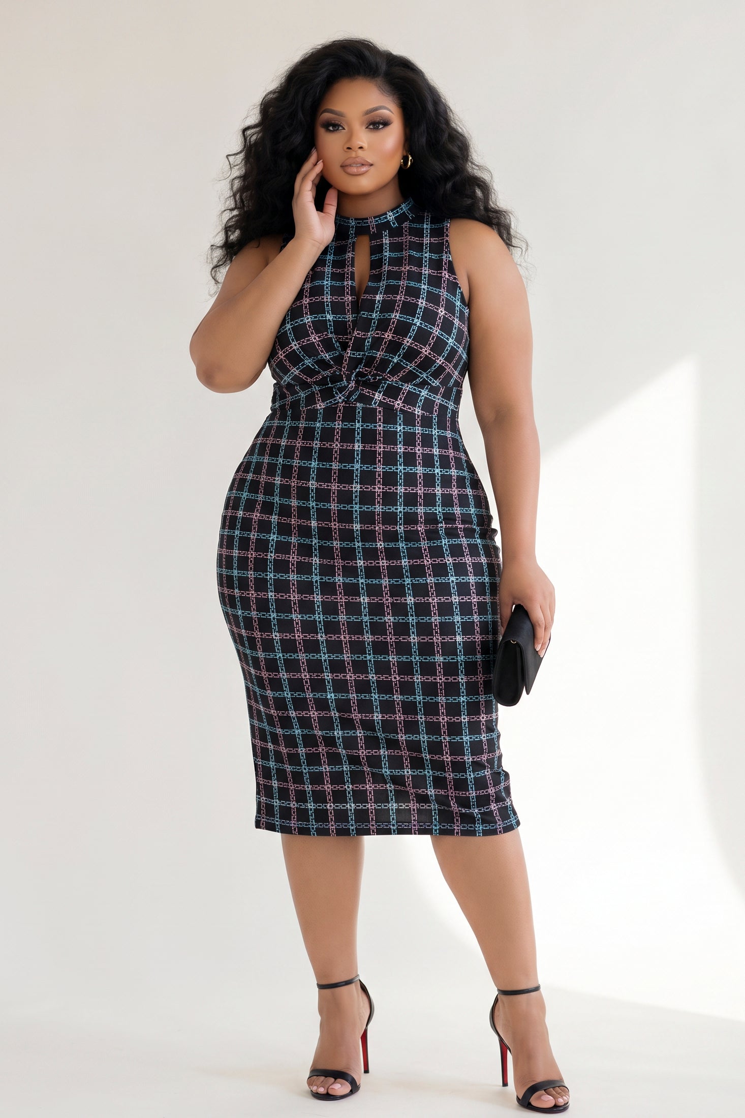 Plus Size Ameri Bodycon Dress - Black