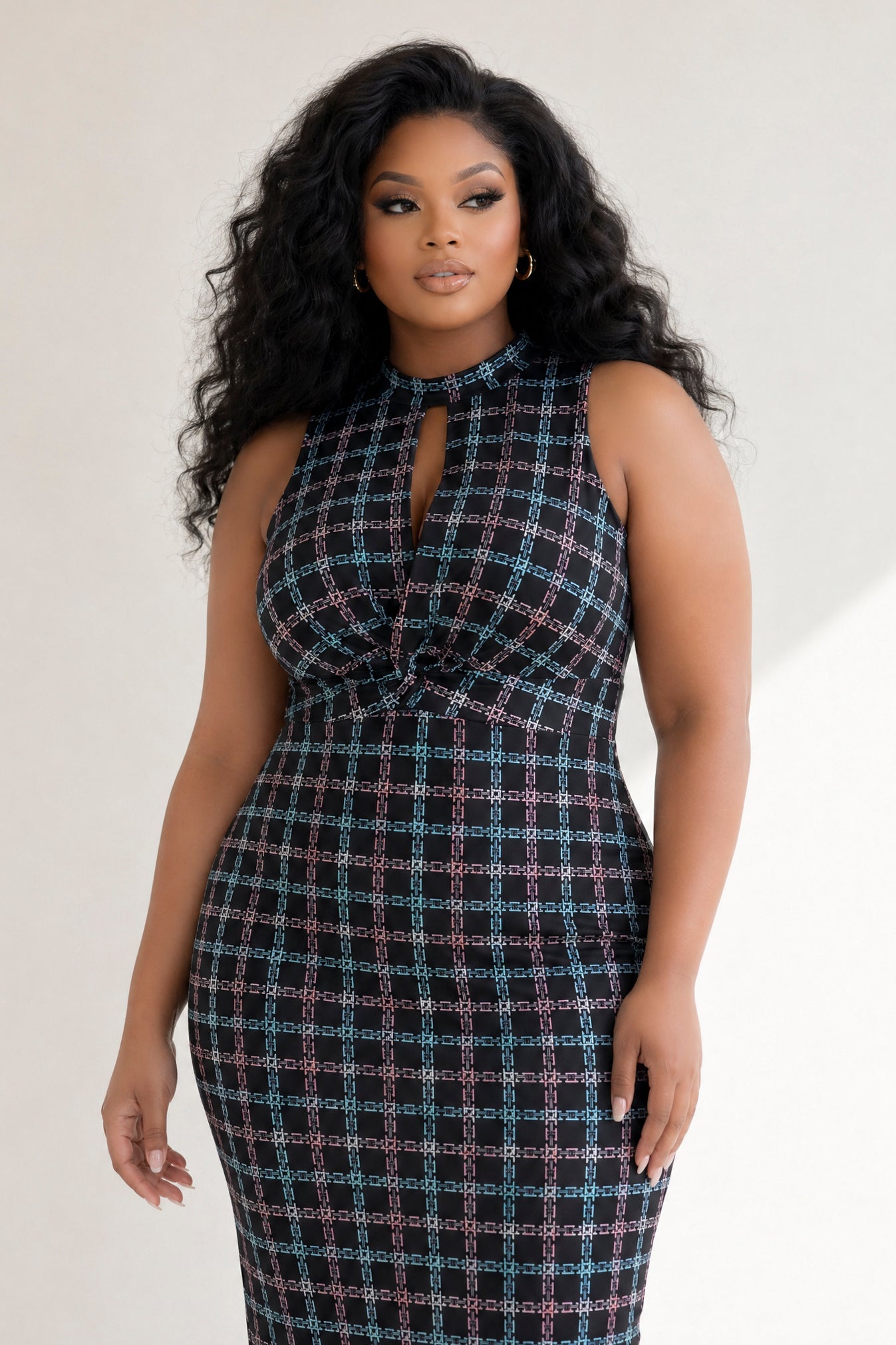Plus Size Ameri Bodycon Dress - Black