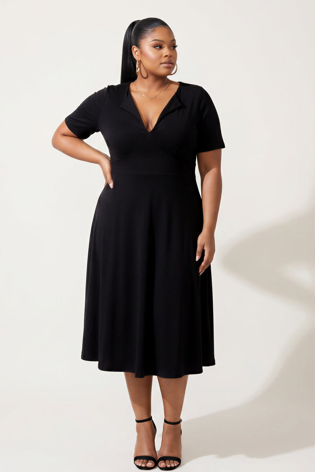 Plus Size Aveline Charm Dress - Black