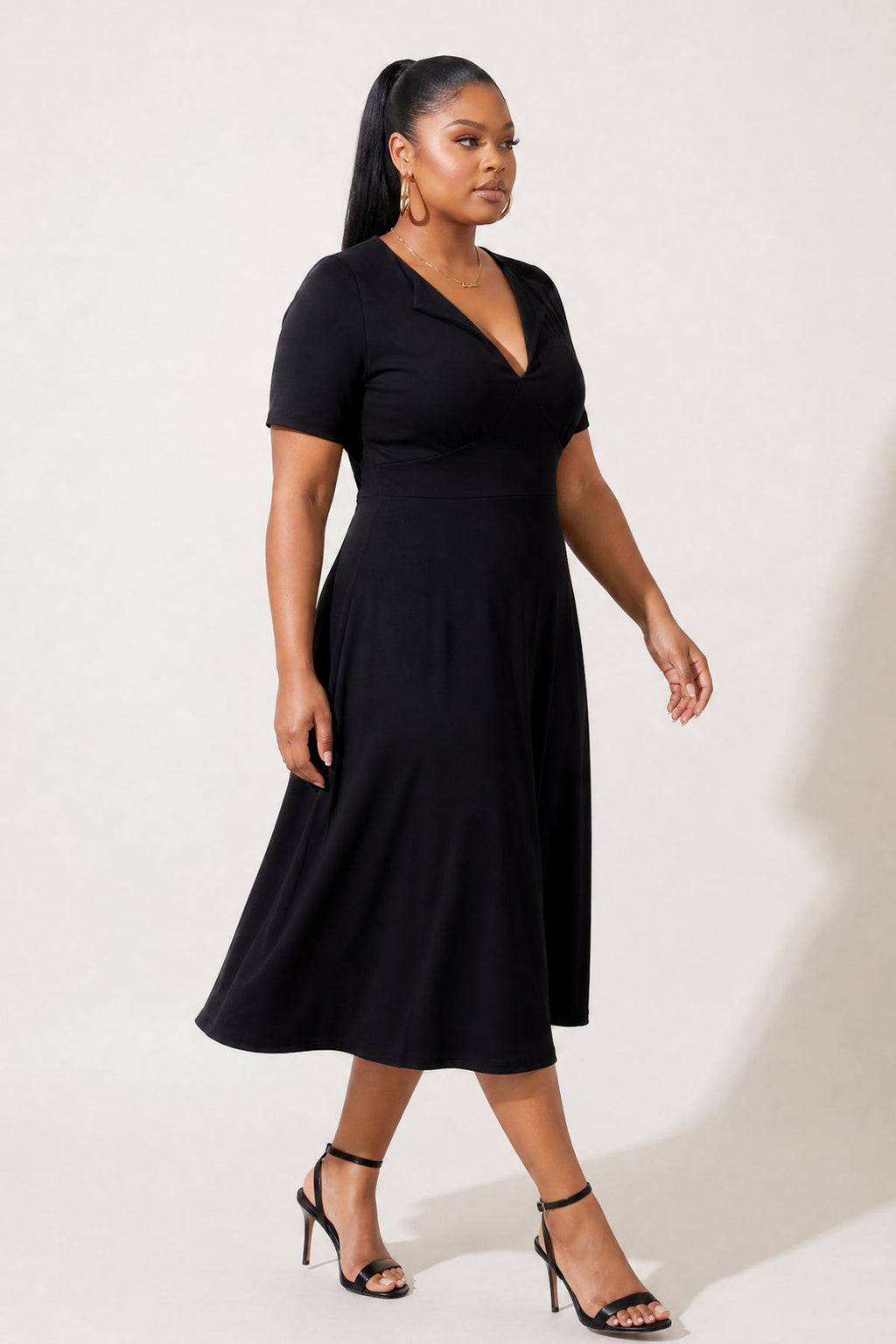 Plus Size Aveline Charm Dress - Black