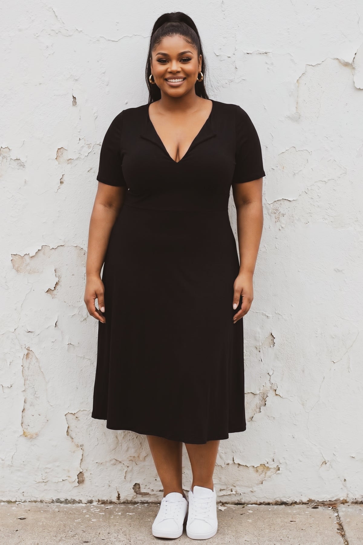 Plus Size Aveline Charm Dress - Black