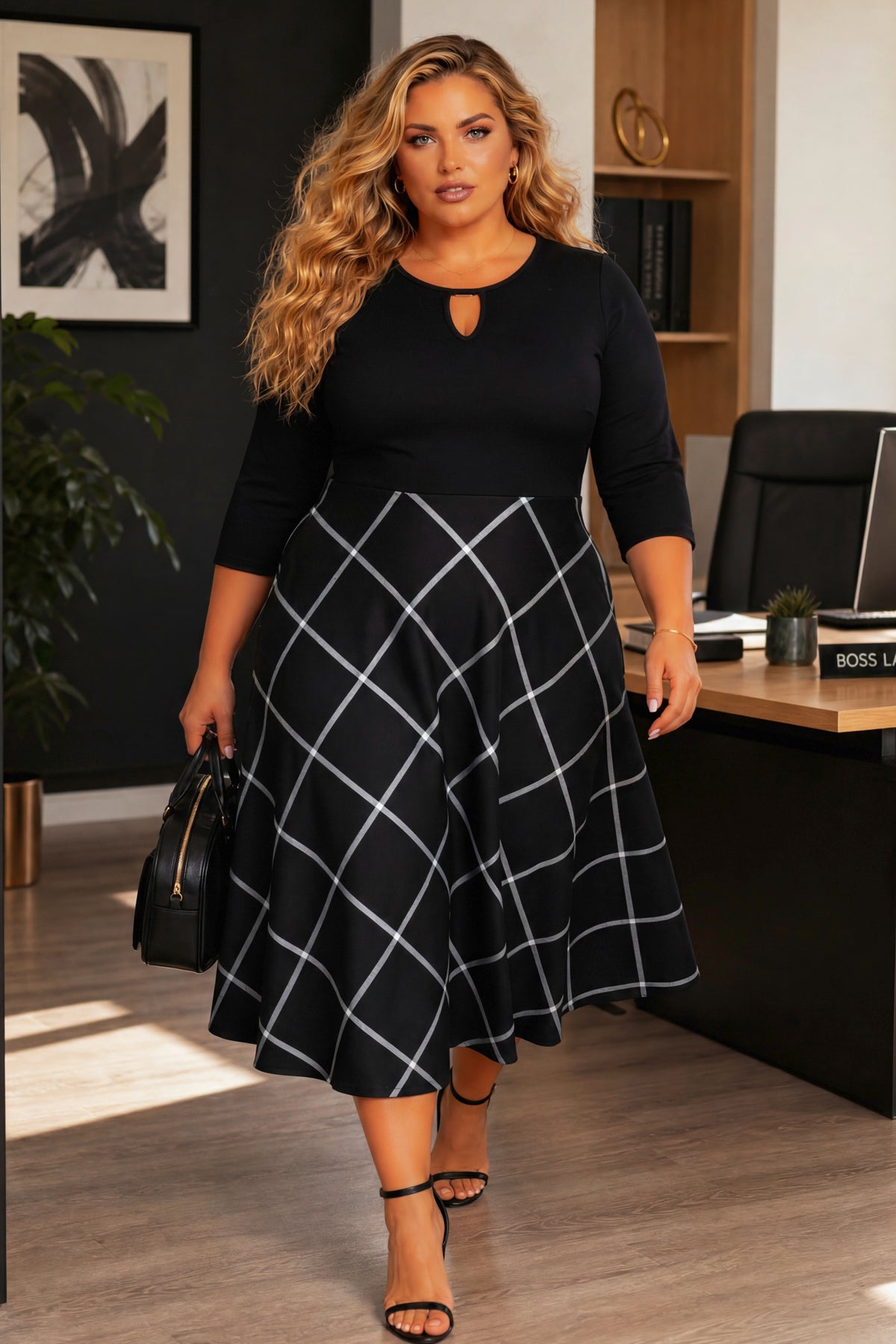 Plus Size Aveline Grace Dress - Black