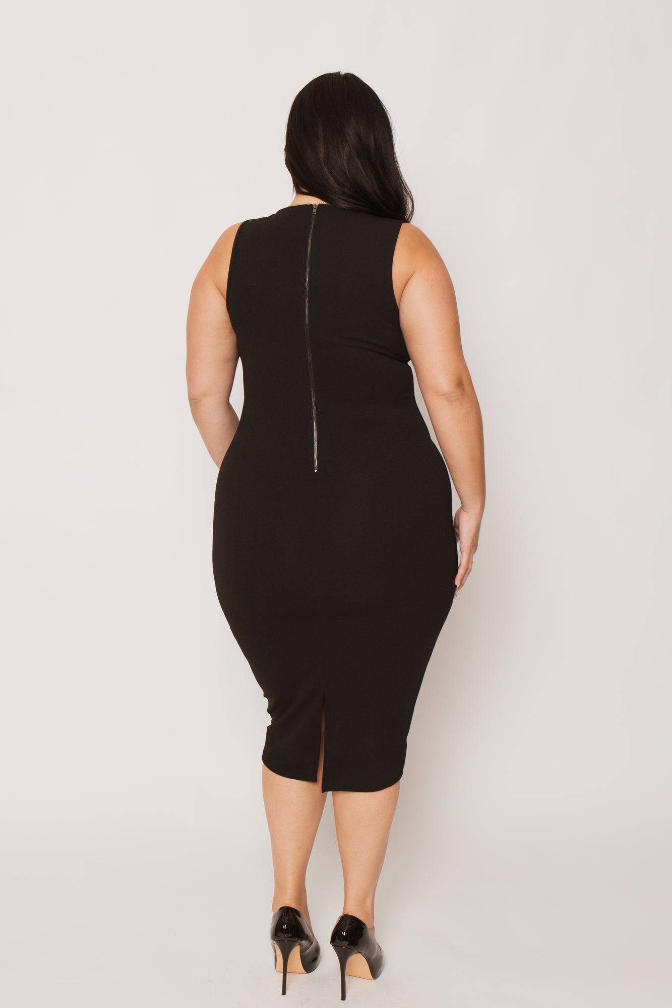 Plus Size Bianca Sculpted Dress - Black