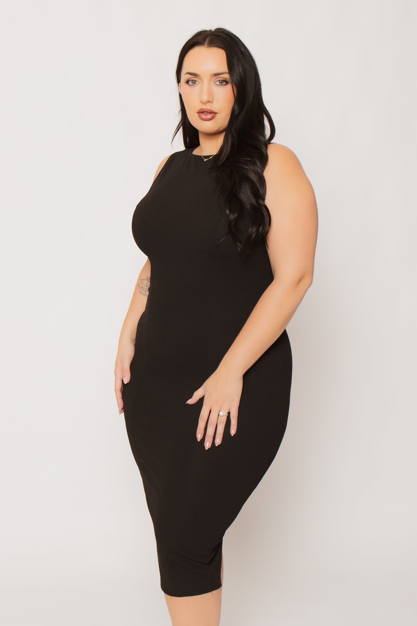 Plus Size Bianca Sculpted Dress - Black
