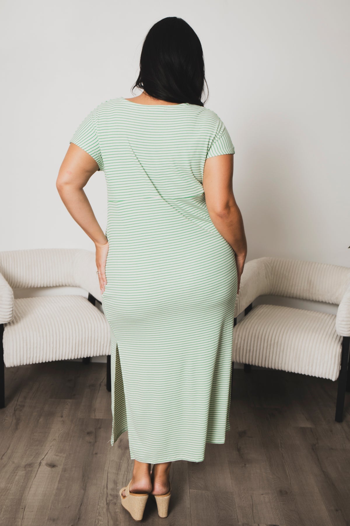 Plus Size Cayce Front Twist  Maxi Dress  - Green