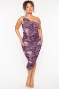 Plus Size Cecilia Bodycon  Dress- Lavender