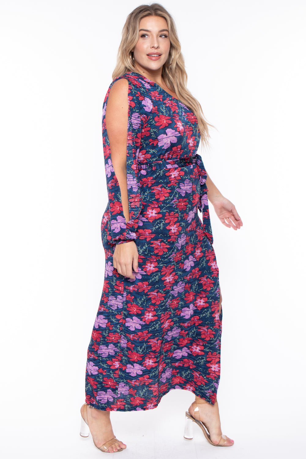 Plus Size Condesa Asymmetric Dress - Multi