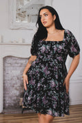 Plus Size Cottage Bloom Dress - Black