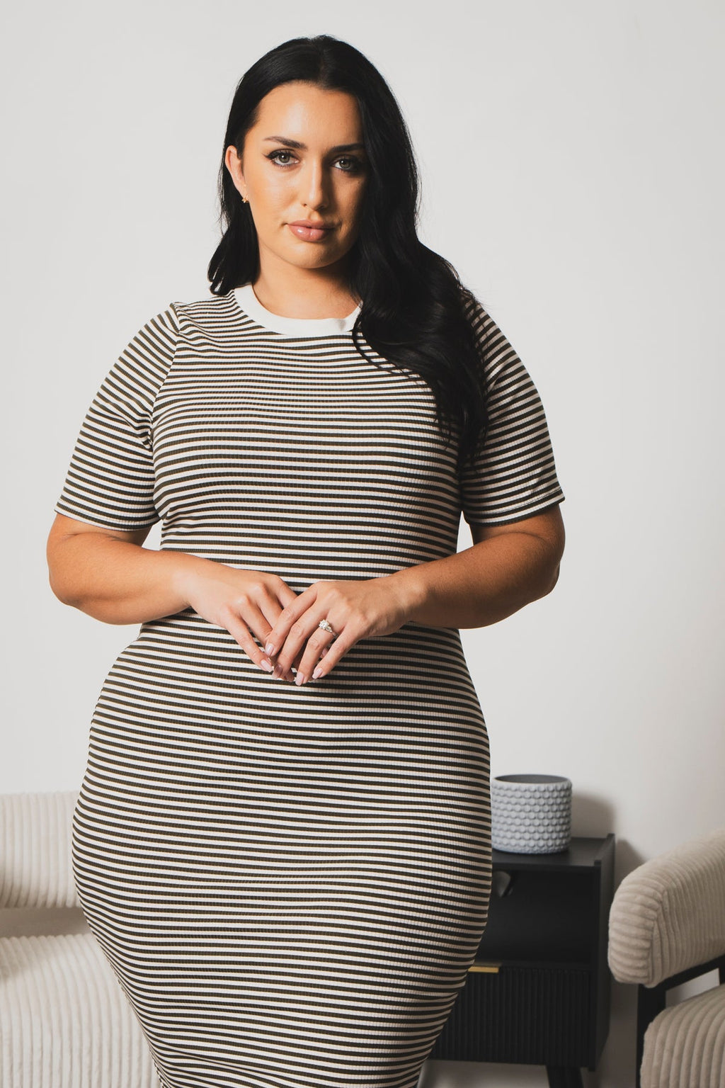 Plus Size Daily Delight Dress - Olive