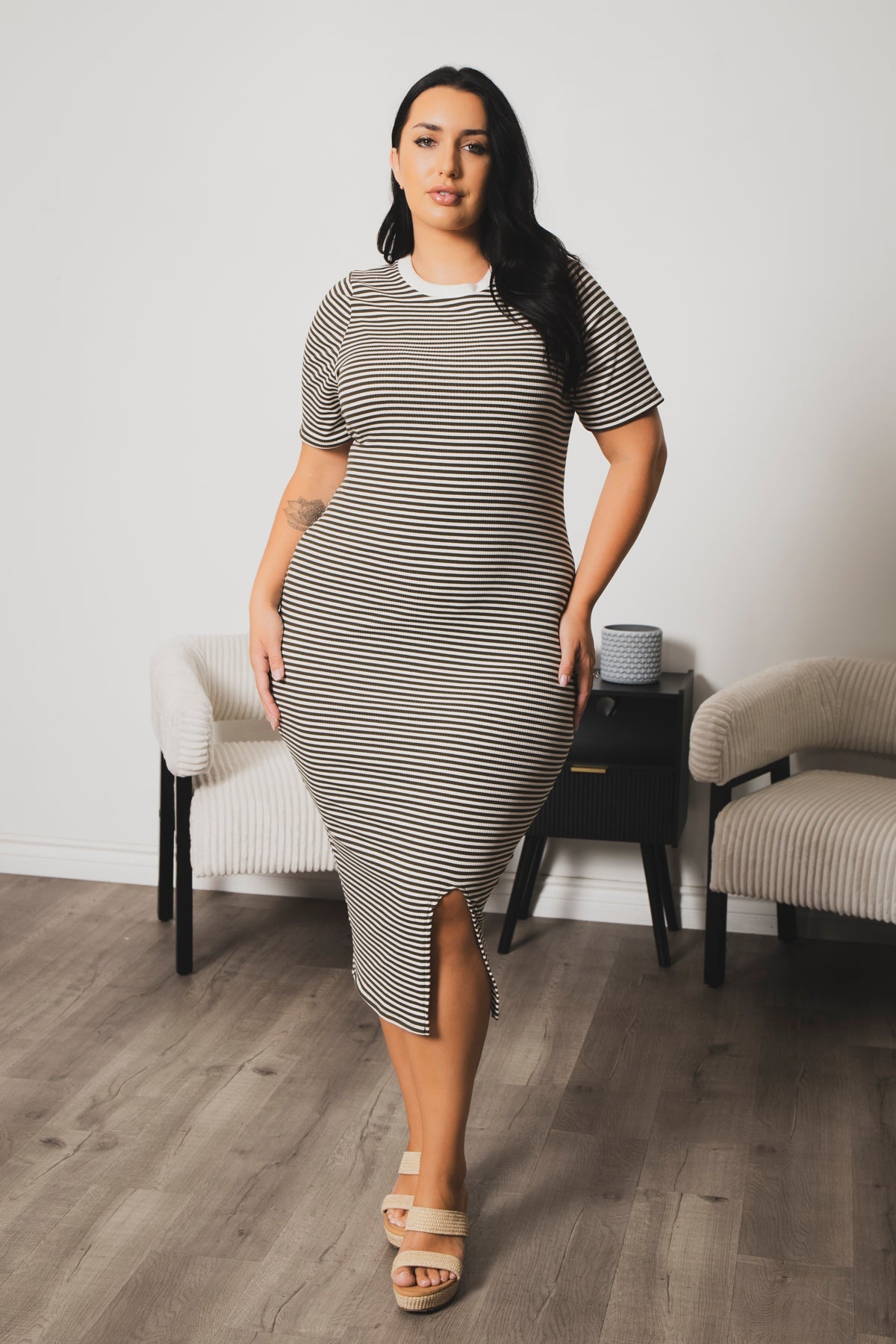 Plus Size Daily Delight Dress - Olive