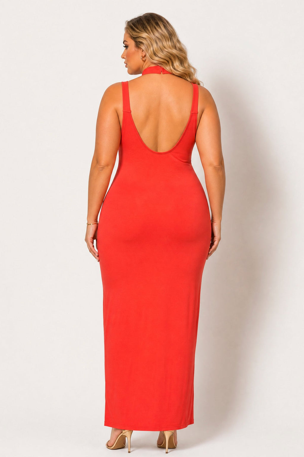Plus Size Daring Escape Dress - Coral