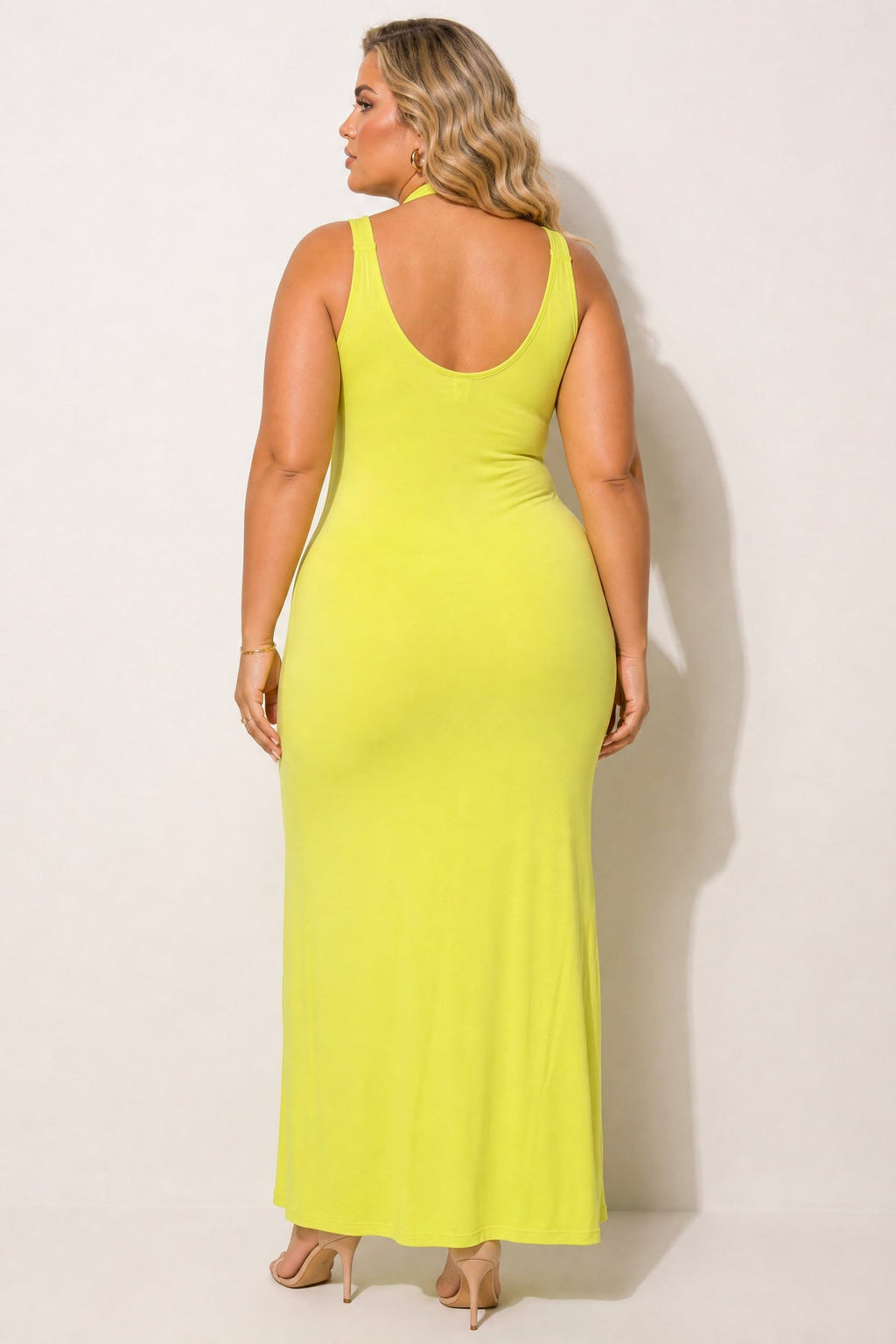 Plus Size Daring Escape Dress - Yellow