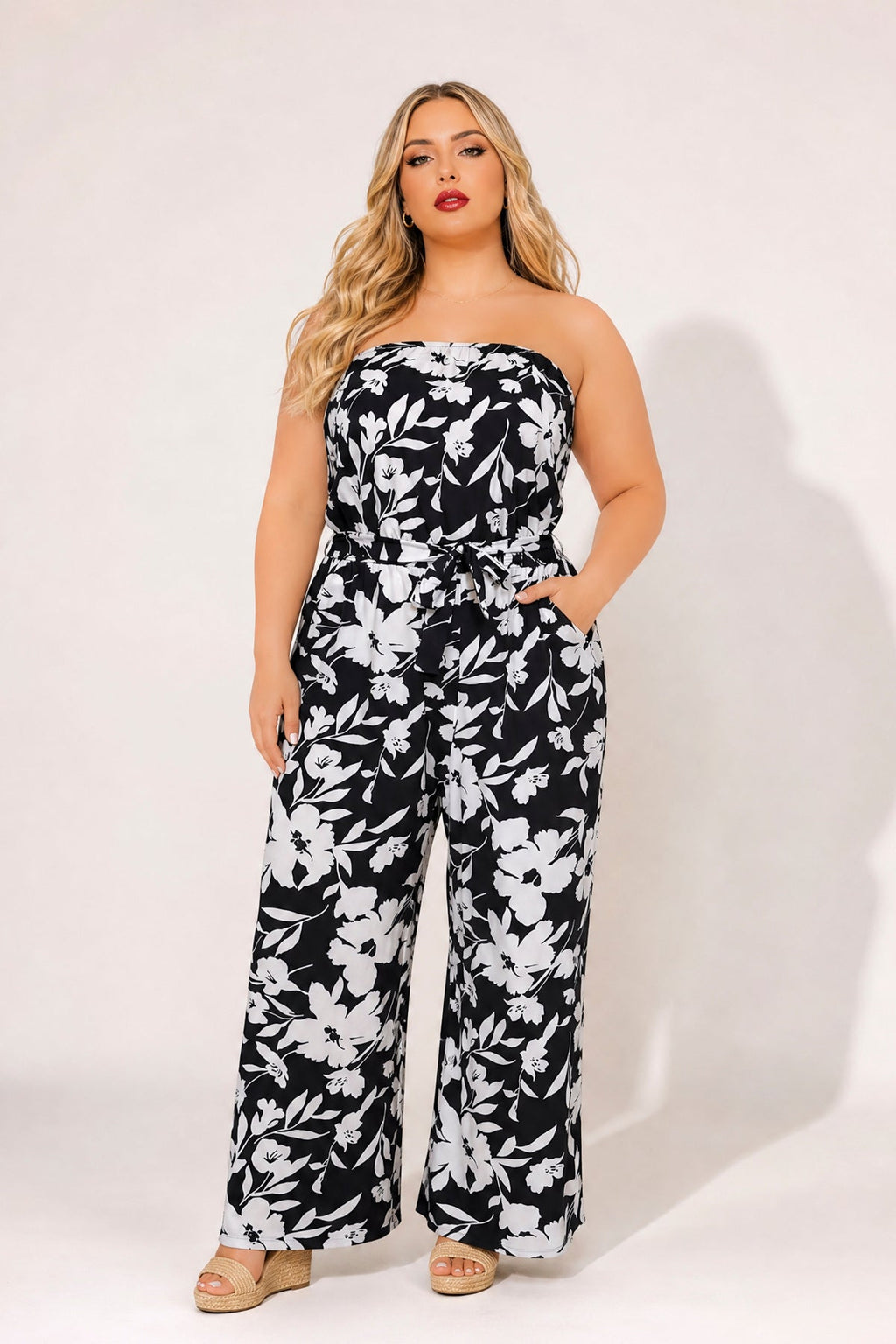 Plus Size Delilah Breeze Jumpsuit - Black