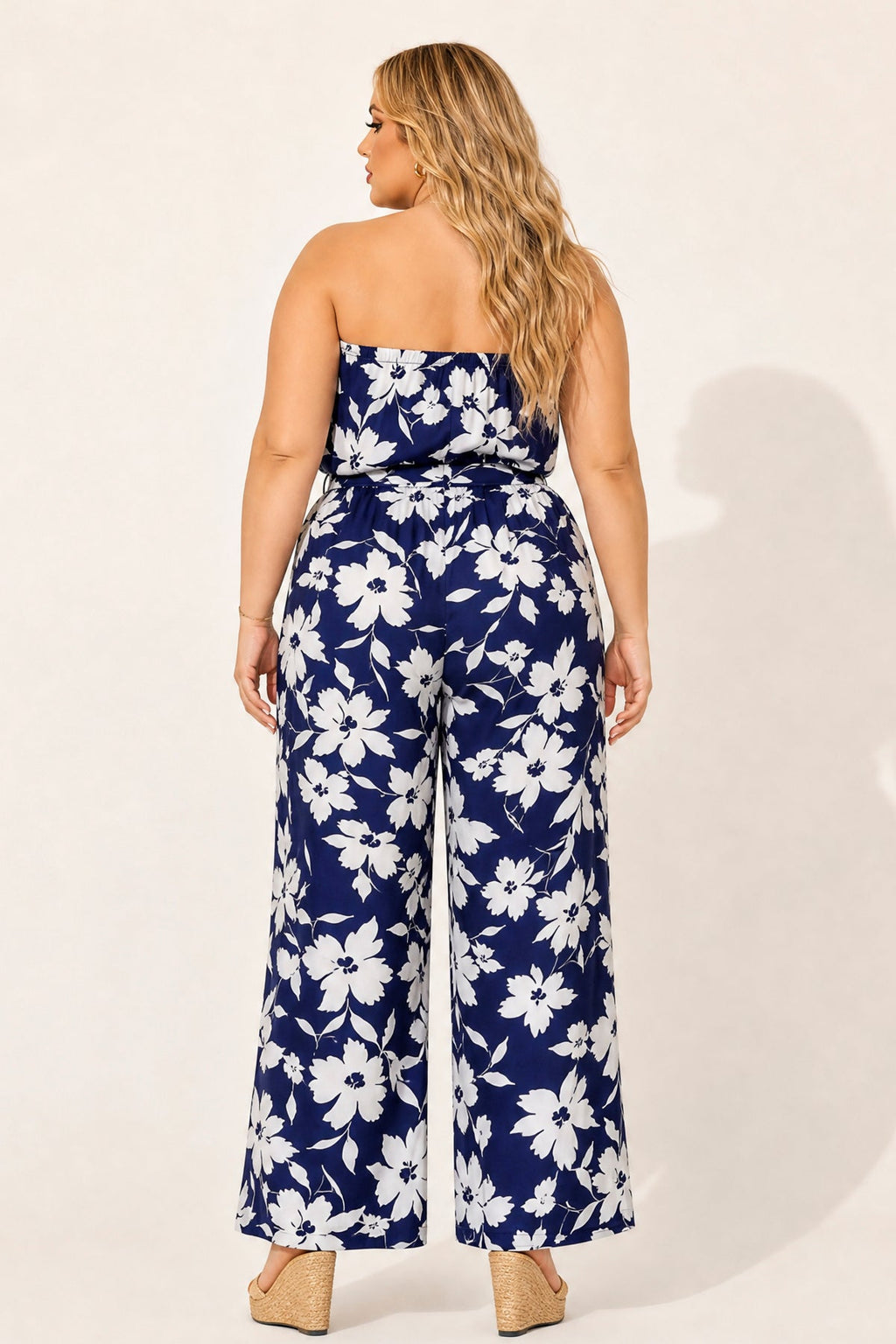 Plus Size Delilah Breeze Jumpsuit - Navy