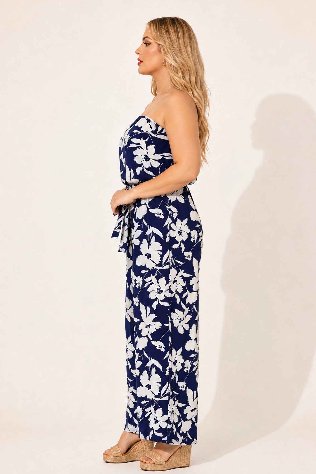 Plus Size Delilah Breeze Jumpsuit - Navy