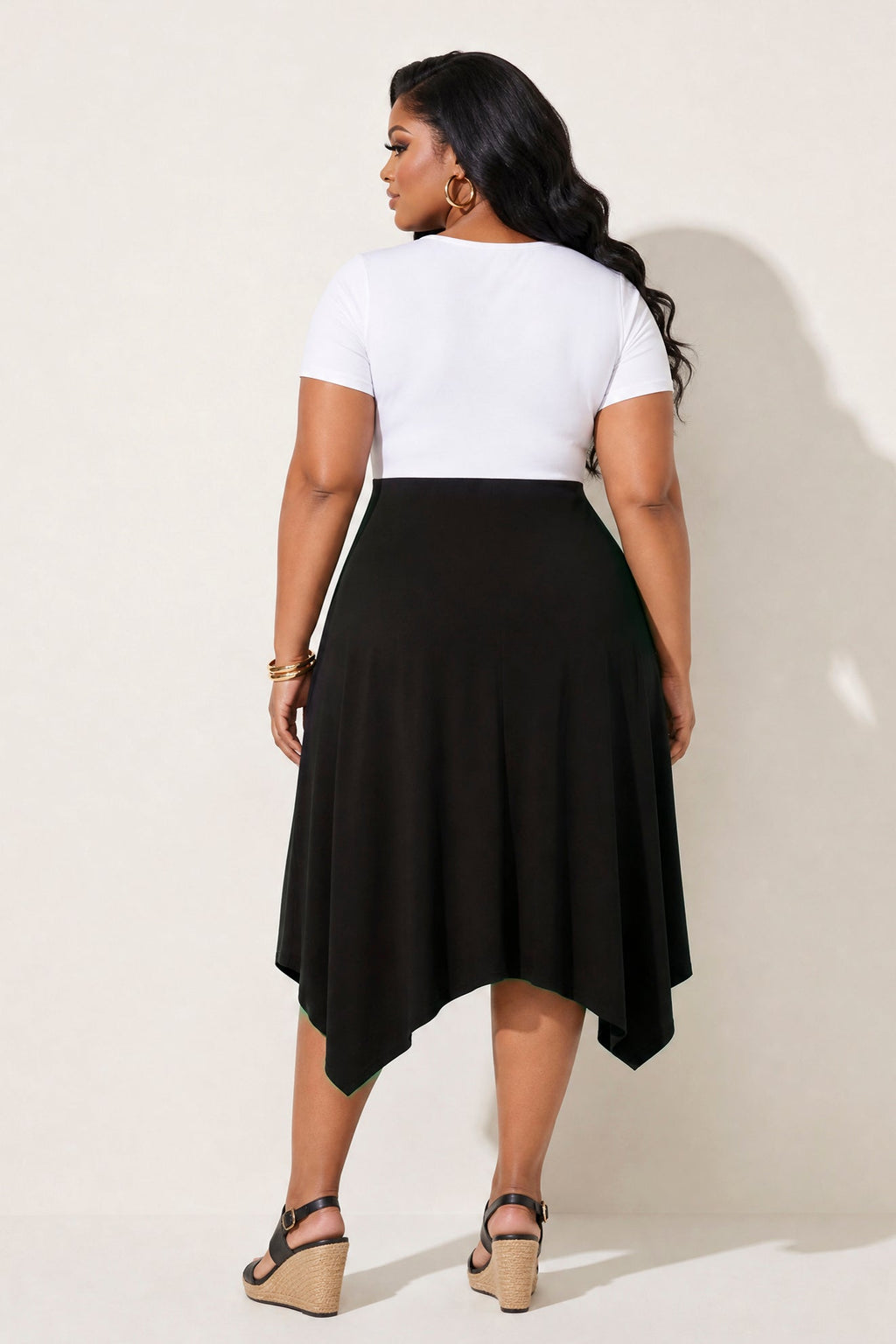 Plus Size Effortless Elegance Dress - Black