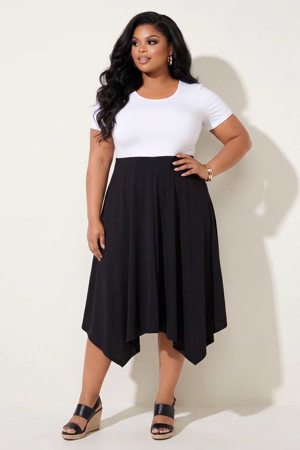 Plus Size Effortless Elegance Dress - Black
