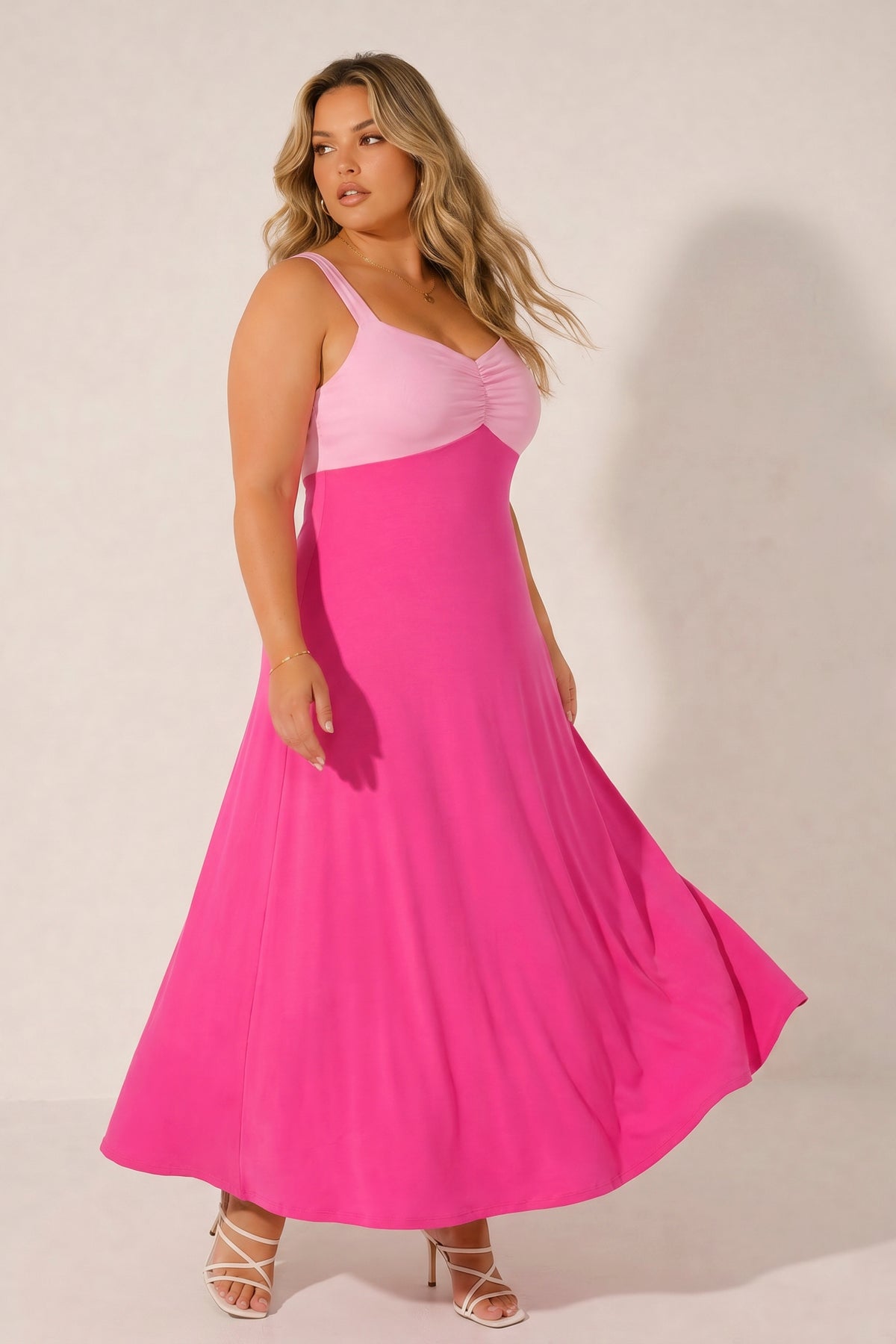 Plus Size Endless Romance Maxi Dress - Pink
