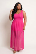 Plus Size Esme Maxi Romper - Fuchsia