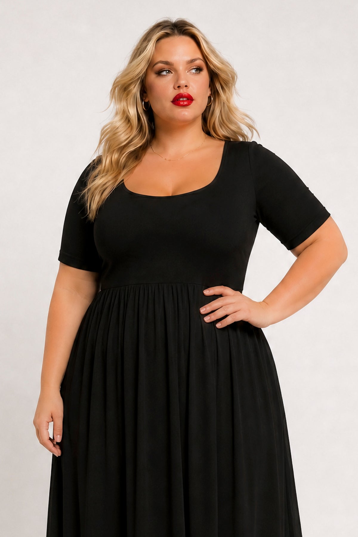 Plus Size Ever After Maxi Dress- Black