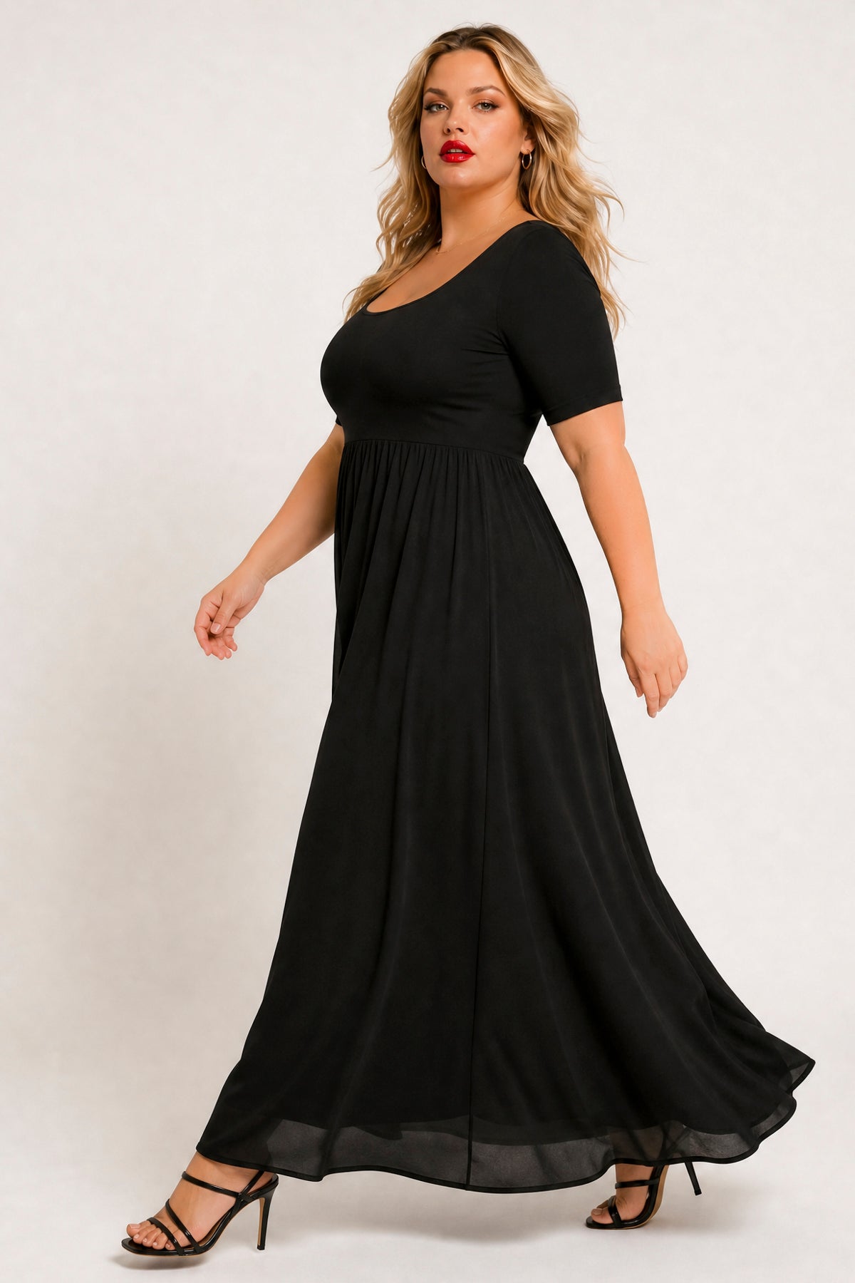 Plus Size Ever After Maxi Dress- Black