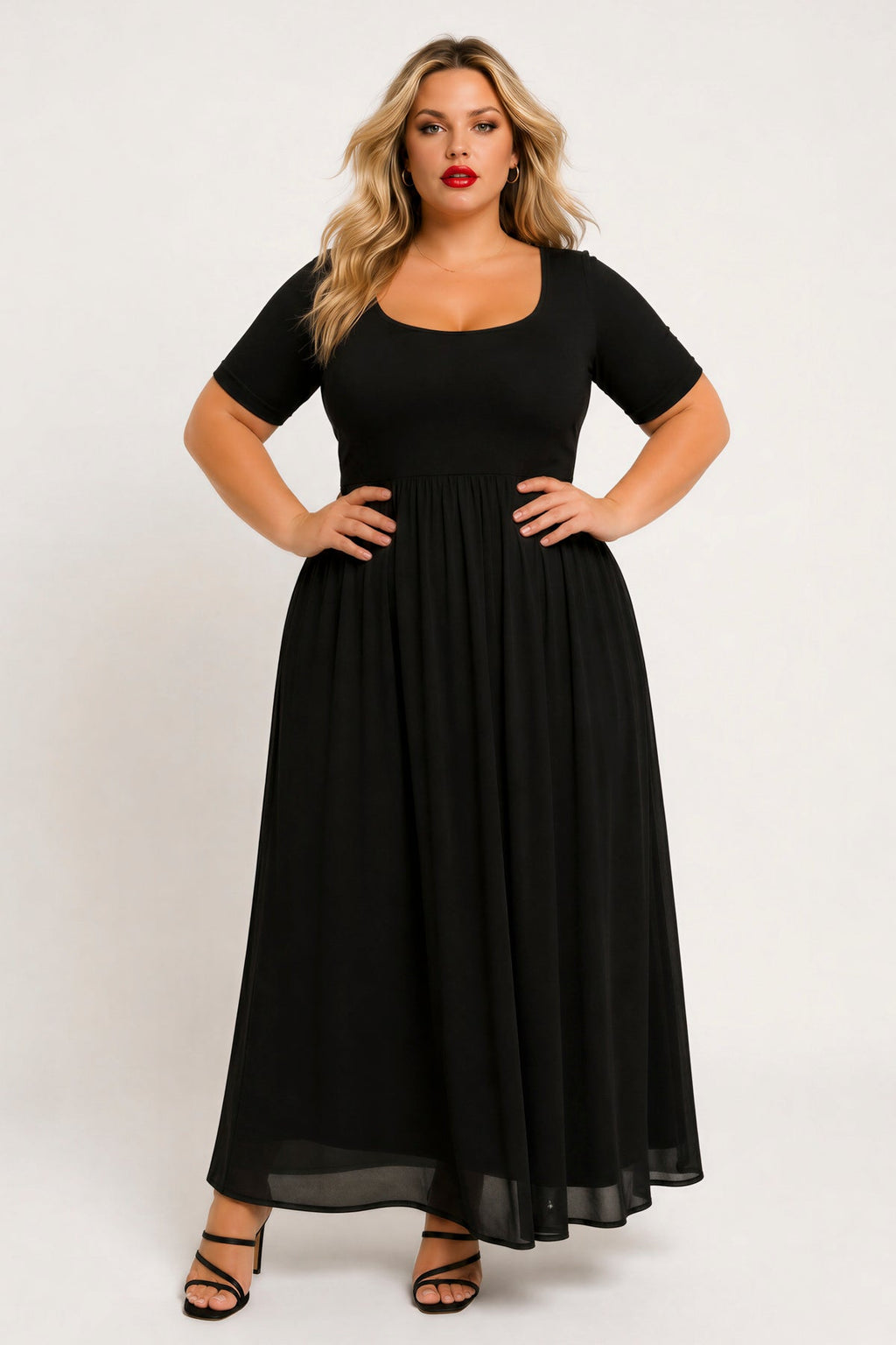 Plus Size Ever After Maxi Dress- Black