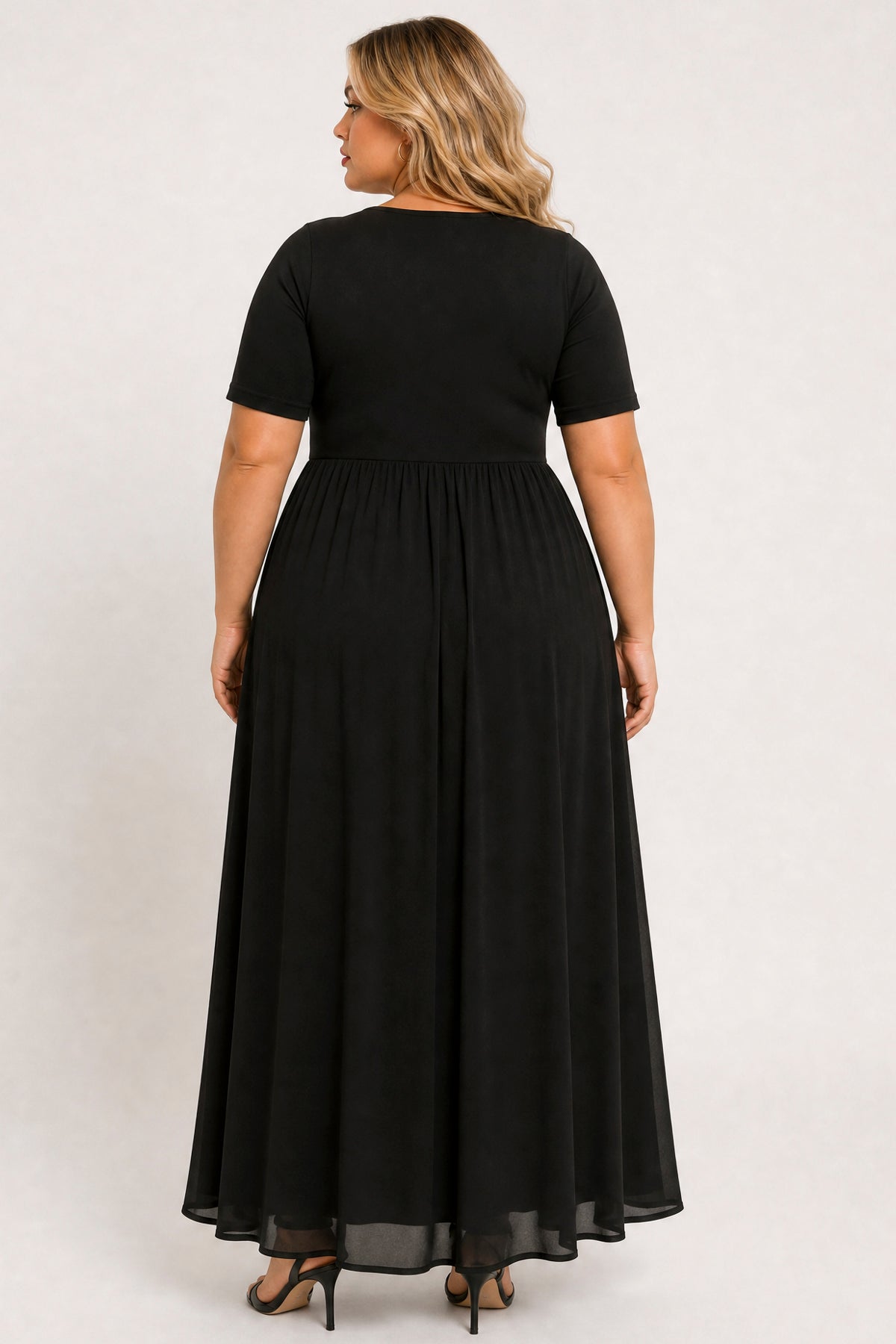 Plus Size Ever After Maxi Dress- Black