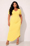 Plus Size Everyday Muse Maxi Dress - Yellow