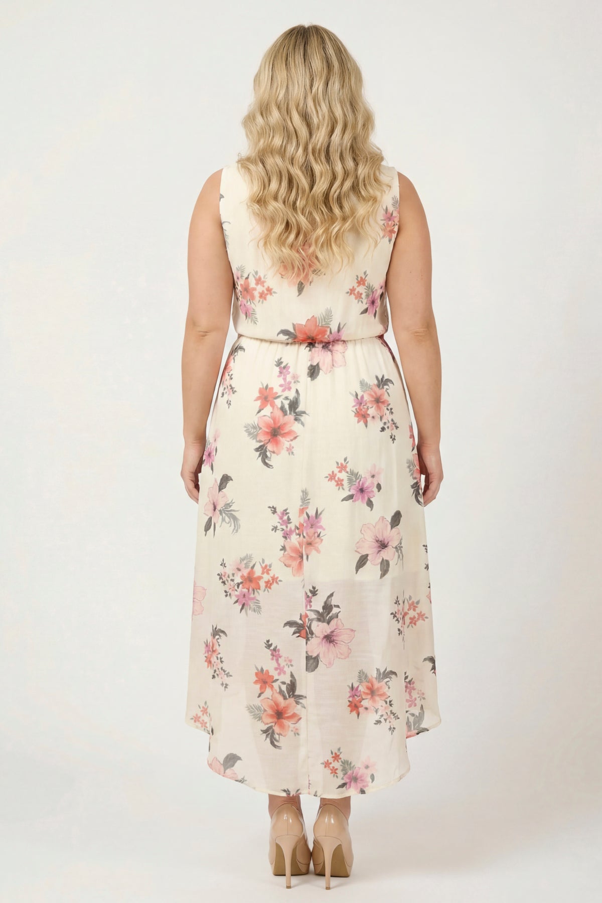 Plus Size  Floral Reverie Dress - Cream