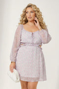 Plus Size Garden Whisper Dress - Lavender