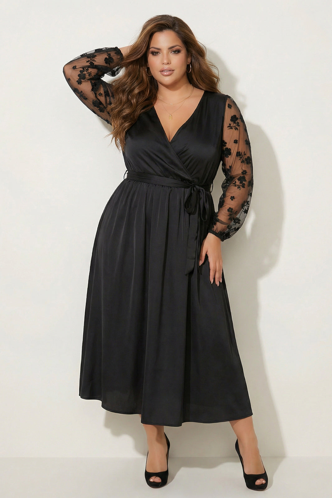 Plus Size Giovanna Elegance Dress - Black